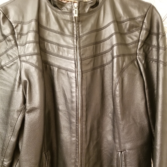 Real Leather Motorcycle Jacket - Picture 4 of 4